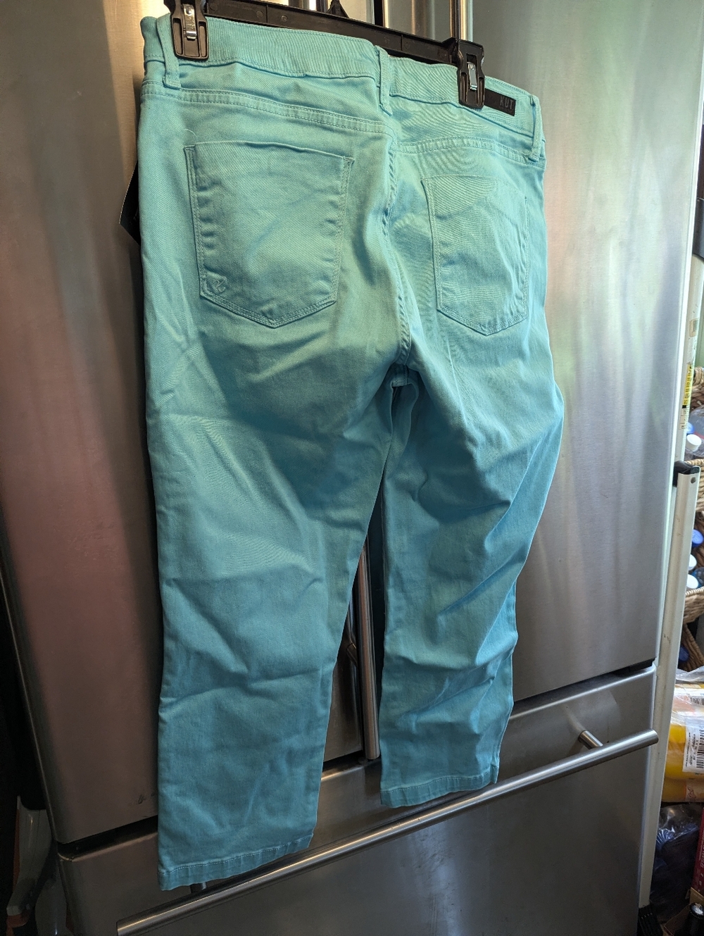 NWT Kut From The Kloth Paradise Blue Crop Straight Leg Jeans Sz 12 32"X24" - Picture 6 of 6